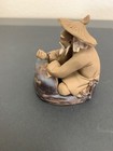 Vintage Clay Miniature Figurine Of A Chinese Elder 27574