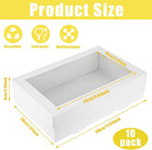 10 Pack Cookie Boxes With Window  12x8x3 2 Inch Bakery Boxes  Cardboard Pastry B