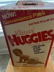 Vintage 1980  Kleenes Huggies Plastic Daytime Diapers Convenience Box Qty 28