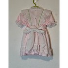 Bellisimo Vintage Style Pink Lace Ruffle Dress Toddler Girls 4t Floral Trim Sash