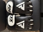 Rdx Leather Mma Gloves Grappling Sparring Open Palm Boxing