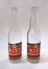 2 Vintage Devils Lake Nd Bottling Kist Root Beer Soda Pop Bottles W Paper Labels