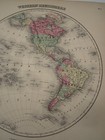 J  H  Colton 1855 Western Hemisphere Map 1st Colton Atlas