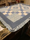 Baby Crib Quilt 55    X 45    - 9 Patch Block With Ruffle