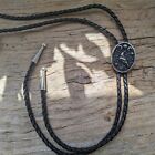 Crow   Moon Mens Bola Bolo Tie Wedding Necklace Western Cowboy Necktie