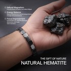 2   Hematite Bracelet Hemios Hematite Hemys Black Beaded Healing Energy Gifts Usa