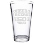 Cheers And Beers To 50 Years Beer Pint - 50th Birthday Gift - 50th Anniversary 