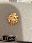 Vintage 1980s Sharp Tie Tack Lapel Pin Nos Gold Tone Made In Usa Gift Box