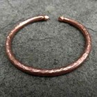 1 Pc Pure Copper Bangle  Unisex Cuff Bracelet  Hammer Healing Bangles Adjustable