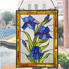 Stained Glass Window Panel Floral Colorful Flower Tiffany Style   One This Price