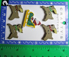  5  Crafty s Santa Sleigh Reindeer Wood 2-hole Novelty Christmas Buttons-e502