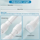 Aisoso 2 Pcs Spring Tension Curtain Rods Telescoping 16 To 28 Inches  White 