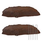 Set Of 2 Flat Artificial Landscape Rocks With Stakes - Brown By Sunnydaze