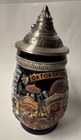 Vintage Gerz Germany Oktoberfest Beer Stein Lidded 95  Pewter Munich Relief