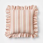Square Woven Stripe Throw Pillow With Ruffle - Threshold Designed With Studio