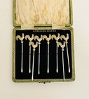 Antique Sterling Silver Set Of Eight Hallmarked Hor D oeuvre Cocktail Picks