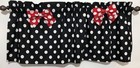 Black White Polka Dot Valance W  Bows Baby Nursery Bedroom Curtain