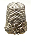 Antique Early Art Nouveau  Ketcham   Mcdougall  Sterling Silver Thimble Size 10