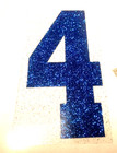  glitter  Numbers - Iron On Transfer For T-shirt   Other Fabrics-medium- 3 Sizes