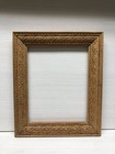 Vintage Oak Wood Frame Natural Finish Foliate Carving Intricate For 8x10