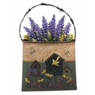 Vintage Metal Wall Pocket Birdhouse Garden Decor Hanging Basket Rustic Farmhouse