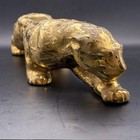 Vintage 24k Weeping Gold Ceramic Leopard   Panther Planter Mcm Decor Made In Usa