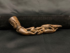 Antique Tribal Ancestral Guardian Sculpture Handle  Indonesian Dayak Hand Carved