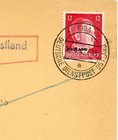 Latvia Russia-german Occupation-sc n30 single Frank -riga Duetsche Dienstpost Os