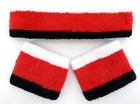 Nike Swoosh Headband   Wristbands Set Adult White university Red black