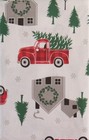 Country Style Christmas Time Vinyl Flannel Back Tablecloth Var Sizes