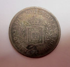 1881 Portuguese India Quarter  1 4  Rupee 1881 Silver Coin Holed 12 00