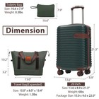 3pc Luggage Set 20  Hardside Suitcase With Travel Toiletry Bag Lightweight Green