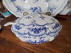 Rare Blue And White Staffordshire Cabbage Roses Soup Tureen   Lorraine  