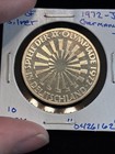 1972 J Germany 10 Mark Silver Proof    0426162    Spiral Design