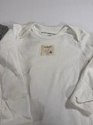 Burt s Bees Baby Gown Bundle 0-6m Gray White Organic Cotton Sleep Sack Lot 2
