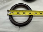 3 Inch Mahogany Smooth Rings For Wood Pole Window Drapes - Pack Of 10