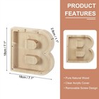 Wooden Letter Piggy Bank  Letter B
