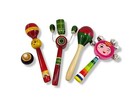 Toyo Wooden Hand Crafted Non-toxic Child Safe Rattle Set Pack Of 5 For Baby Toys