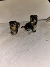 Pair Of Miniature Sable Collie Dog Figurines