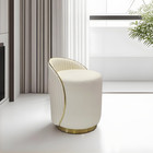 360   Swivel Vanity Stool With Storage  Upholstered Makeup Chair Ottoman For Bedr