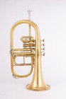 Flugel Horn Brass Bb Flat 4 Valve With Hard Case Mouthpiece