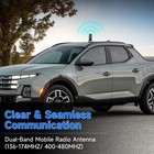 Eightwood Dual Band Vhf Uhf Ham Mobile Radio Antenna Pl259 Connector With Mag   