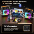 Jyx Karaoke Machine Bluetooth Speaker With 2 Wireless Mics Led Usb Aux Portable