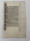 Large 15thc Illuminated Book Of Hours Leaf Florence Italy C1490 Border W  Gold