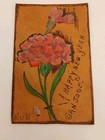 Three Antique Circa 1907 Leather Postcards Lot