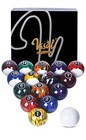 Billiard Balls Complete Set 16 Pool Table Balls With Cue Ball 2-1 4 In Polyresin