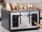Princess House Vida Sana 4-slice Digital Touchscreen Toaster 10409 New