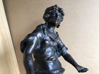Bronze Statue Of Young Woman Antique 44cm Tall 5 7kg