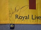 Rory Mcilroy Signed 2014 British Open Flag  psa Coa Liverpool