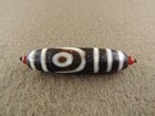 Powerful 2eyes Genuine Ancient Natural Indo Tibetan Agate Dzi Old Bead G8